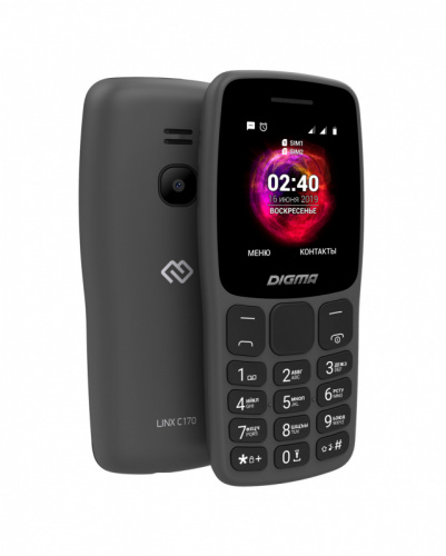 Мобильный телефон Digma C170 Linx 32Mb графит моноблок 2Sim 1.77" 128x160 0.08Mpix GSM900/1800 MP3 FM microSD max16Gb фото 4