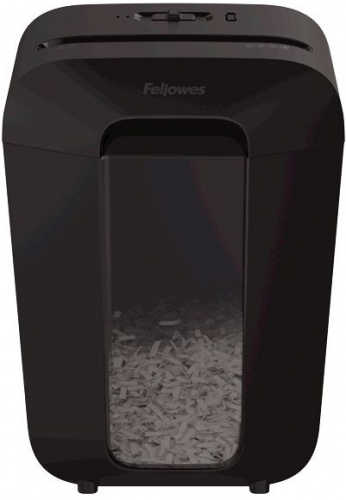 Шредер Fellowes PowerShred LX70 черный (секр.P-4) перекрестный 11лист. 18лтр. скрепки скобы пл.карты фото 3