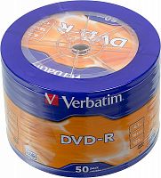 Диск DVD-R Verbatim 4.7Gb 16x Cake Box (50шт)