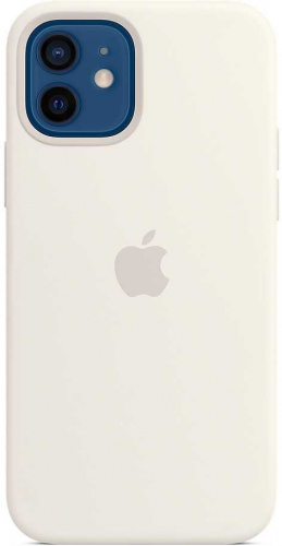 Чехол (клип-кейс) Apple для Apple iPhone 12/12 Pro Silicone Case with MagSafe белый (MHL53ZE/A)