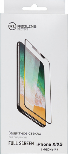 Защитное стекло для экрана Redline черный для Apple iPhone X/XS/11 Pro 1шт. (УТ000012297)