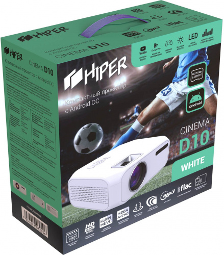 Проектор Hiper Cinema D10 LCD 4500Lm (1280x720) 2500:1 ресурс лампы:50000часов 2xUSB typeA 1xHDMI 1кг фото 5