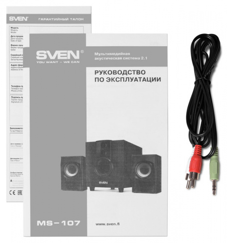 Колонки Sven MS-107 2.1 черный 10Вт фото 4