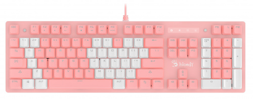 Клавиатура A4Tech Bloody B800 Dual Color механическая розовый/белый USB for gamer LED фото 20