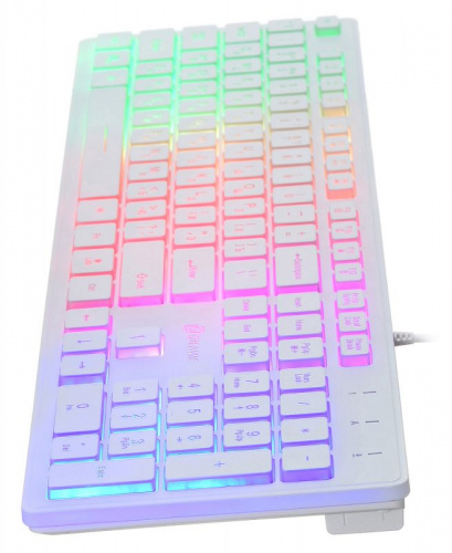 Клавиатура Оклик 550ML белый USB slim Multimedia LED фото 8