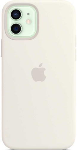 Чехол (клип-кейс) Apple для Apple iPhone 12/12 Pro Silicone Case with MagSafe белый (MHL53ZE/A) фото 3
