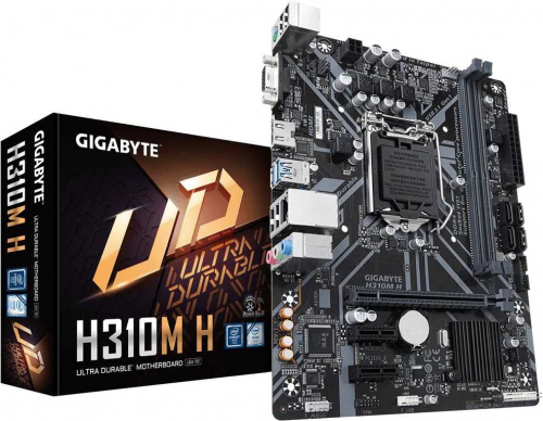 Материнская плата Gigabyte H310M H 1.1 Soc-1151v2 Intel H370 2xDDR4 mATX AC`97 8ch(7.1) GbLAN+VGA+HDMI фото 2