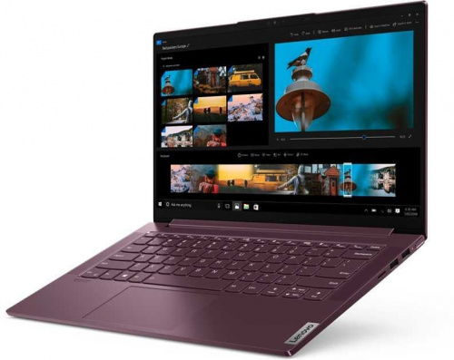 Ноутбук Lenovo Yoga Slim7 14IIL05 Core i7 1065G7/16Gb/SSD1000Gb/Intel Iris Plus graphics/14"/IPS/FHD (1920x1080)/Windows 10/vinous/WiFi/BT/Cam фото 6