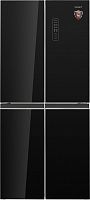 Холодильник Weissgauff WCD 337 NFB черное стекло (трехкамерный)