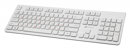 Клавиатура Оклик 505M белый USB slim фото 9