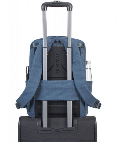Рюкзак для ноутбука 17.3" Riva 8365 синий полиэстер женский дизайн фото 4