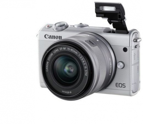 Фотоаппарат Canon EOS M100 белый 24.2Mpix 3" 1080p WiFi 15-45 IS STM LP-E12 (с объективом) фото 9