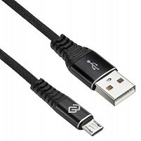 Кабель Digma MICROUSB-3M-BRAIDED-BLK USB (m)-micro USB (m) 3м черный