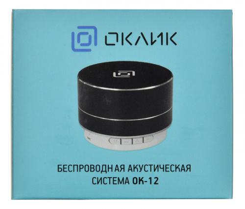 Колонка порт. Оклик OK-12 черный 3W 1.0 BT/USB 300mAh фото 6