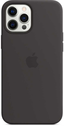 Чехол (клип-кейс) Apple для Apple iPhone 12 Pro Max Silicone Case with MagSafe черный (MHLG3ZE/A) фото 3