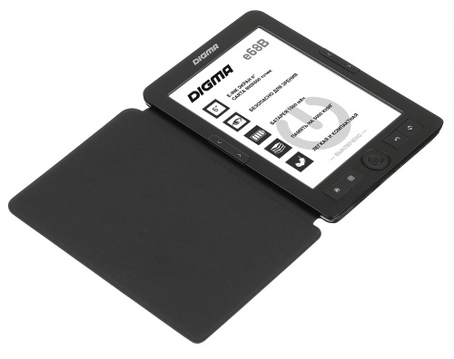Электронная книга Digma E68B Cover 6" E-Ink Carta 800x600 600MHz/4Gb/microSDHC черный (в компл.:обложка) фото 8