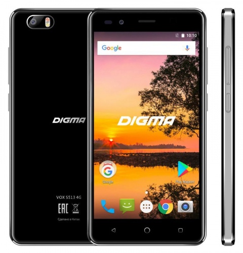 Смартфон Digma S513 4G Vox 16Gb 1Gb черный моноблок 3G 4G 2Sim 5" 720x1280 Android 7.0 5Mpix WiFi GPS GSM900/1800 GSM1900 TouchSc MP3 FM microSD max32Gb фото 4