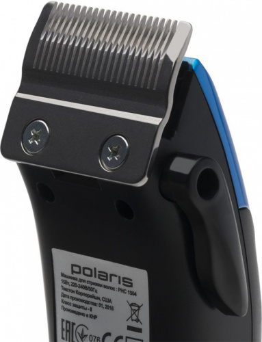 Машинка для стрижки Polaris PHC 1504 синий/черный 15Вт (насадок в компл:4шт) фото 6