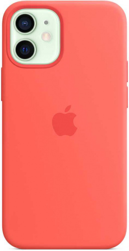 Чехол (клип-кейс) Apple для Apple iPhone 12 mini Silicone Case with MagSafe розовый цитрус (MHKP3ZE/A) фото 2