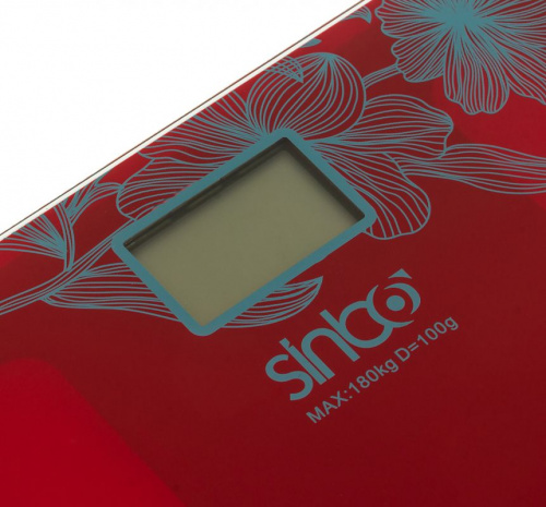 Весы напольные электронные Sinbo SBS 4429 макс.180кг красный фото 4