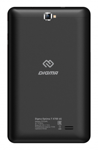 Планшет Digma Optima 7 X700 4G SC9863 (1.6) 8C RAM3Gb ROM32Gb 7" IPS 1280x800 3G 4G Android 10.0 черный 2Mpix 2Mpix BT GPS WiFi Touch microSD 128Gb minUSB 2500mAh фото 3