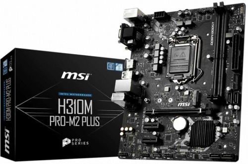 Материнская плата MSI H310M PRO-M2 PLUS Soc-1151v2 Intel H310 2xDDR4 mATX AC`97 8ch(7.1) GbLAN+VGA+DVI+HDMI фото 4