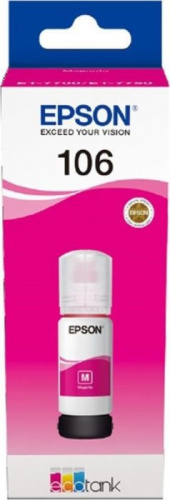 Картридж струйный Epson 106M C13T00R340 пурпурный (1900стр.) (70мл) для Epson L7160/7180 фото 2
