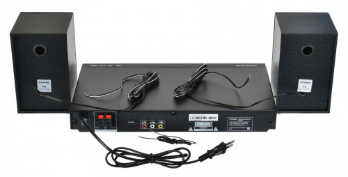 Микросистема Hyundai H-MS120 черный 10Вт/CD/CDRW/DVD/DVDRW/FM/USB фото 3