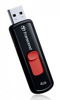 Флеш Диск Transcend 4Gb Jetflash 500 TS4GJF500 USB2.0 черный/красный