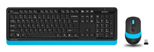 Клавиатура + мышь A4Tech Fstyler FG1010 клав:черный/синий мышь:черный/синий USB беспроводная Multimedia (FG1010 BLUE) фото 12