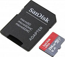 Флеш карта microSDXC 256Gb Class10 Sandisk SDSQUAR-256G-GN6MA Ultra + adapter