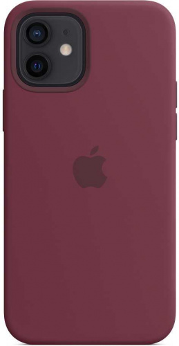 Чехол (клип-кейс) Apple для Apple iPhone 12/12 Pro Silicone Case with MagSafe сливовый (MHL23ZE/A) фото 2