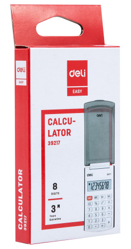 Калькулятор карманный Deli E39217/OR оранжевый 8-разр. фото 4