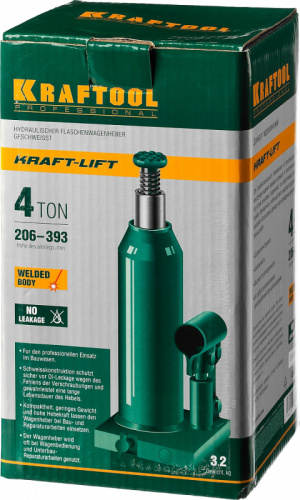 Домкрат Kraftool Kraft-Lift 43462-4_z01 бутылочный гидравлический зеленый фото 6
