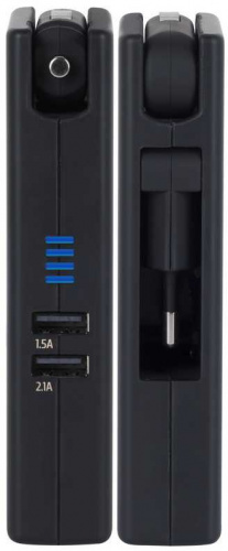 Мобильный аккумулятор Riva VA 4749 Li-Pol 5000mAh 2.1A+1.5A темно-серый 2xUSB фото 7