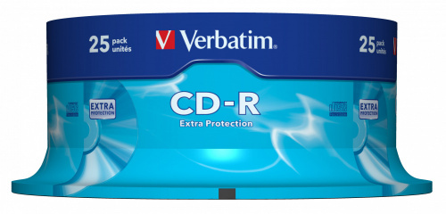Диск CD-R Verbatim 700Mb 52x Cake Box (25шт) (43432) фото 2