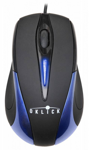 Мышь Oklick 235M черный/синий оптическая (800dpi) USB (2but) фото 5