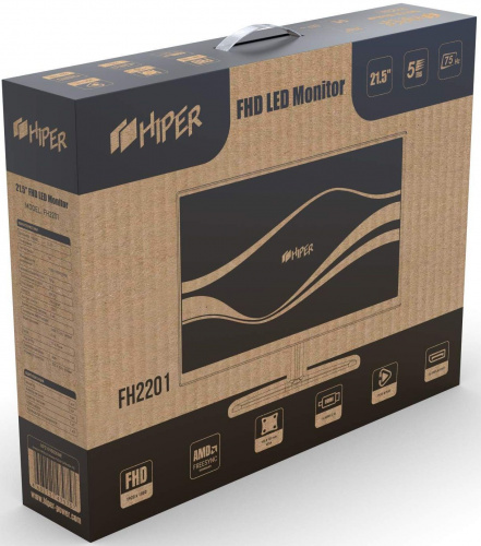 Монитор Hiper 21.5" EasyView FH2201 черный TN LED 5ms 16:9 HDMI 1000:1 250cd 90гр/95гр 1920x1080 DisplayPort FHD фото 5