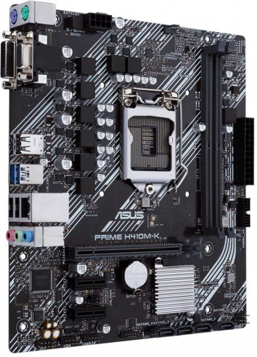 Материнская плата Asus PRIME H410M-K Soc-1200 Intel H410 2xDDR4 mATX AC`97 8ch(7.1) GbLAN+VGA+DVI фото 2