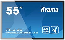 Панель Iiyama 55" TF5538UHSC-B1AG серый IPS LED 8ms 16:9 DVI HDMI M/M глянцевая 1100:1 500cd 178гр/178гр 3840x2160 D-Sub DisplayPort FHD 41кг