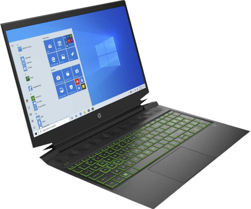Ноутбук HP Pavilion Gaming 16-a0026ur Core i7 10750H/16Gb/1Tb/SSD256Gb/NVIDIA GeForce GTX 1660 Ti MAX Q 6Gb/16.1"/IPS/FHD (1920x1080)/Windows 10/black/green/WiFi/BT/Cam фото 3