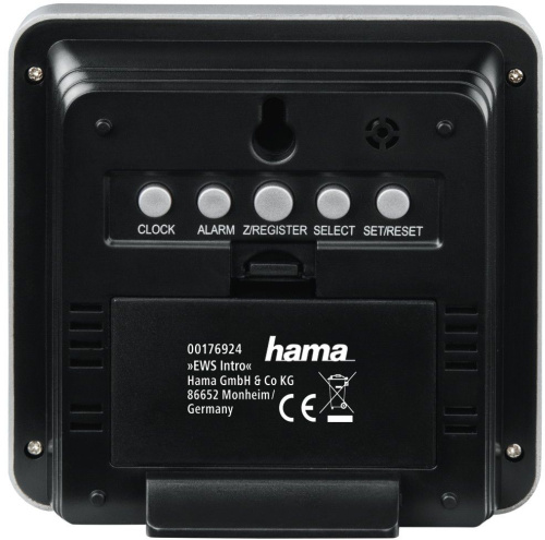 Погодная станция Hama EWS Intro серебристый/черный фото 3