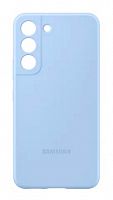 Чехол (клип-кейс) Samsung для Samsung Galaxy S22 Silicone Cover голубой (EF-PS901TLEGRU)