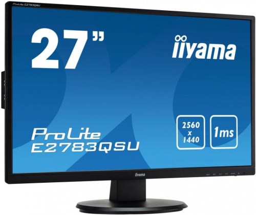 Монитор Iiyama 27" ProLite E2783QSU-B1 черный TN+film LED 1ms 16:9 DVI HDMI M/M матовая 350cd 170гр/160гр 2560x1440 DisplayPort USB 4.5кг фото 6