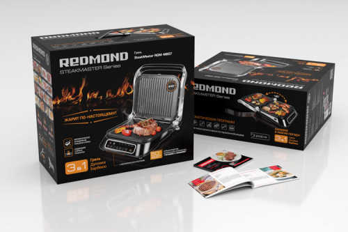 Электрогриль Redmond SteakMaster RGM-M807 2100Вт черный/серебристый фото 3