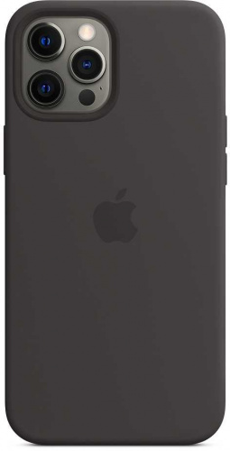 Чехол (клип-кейс) Apple для Apple iPhone 12 Pro Max Silicone Case with MagSafe черный (MHLG3ZE/A) фото 4
