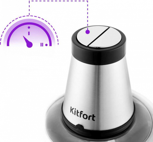 Измельчитель электрический Kitfort КТ-1372 1.8л. черный/серебристый фото 3