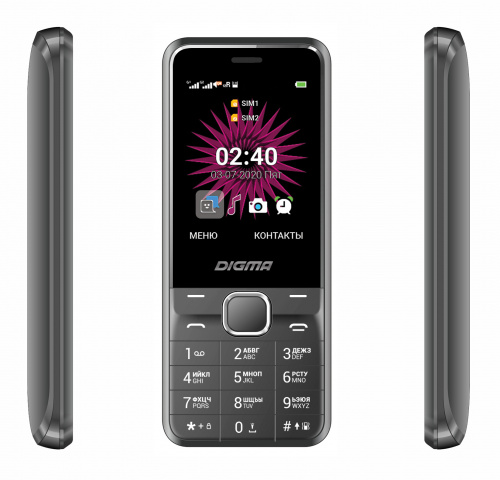Мобильный телефон Digma A241 Linx 32Mb серый моноблок 2Sim 2.44" 240x320 GSM900/1800 MP3 FM фото 3