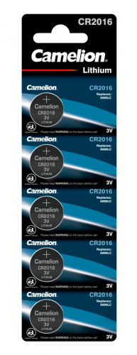 Батарея Camelion Lithium CR2016 BL-5 CR2016 75mAh (5шт) блистер