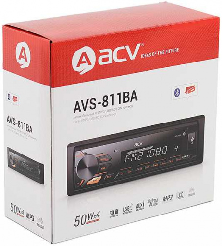 Автомагнитола ACV AVS-811BA 1DIN 4x50Вт фото 5